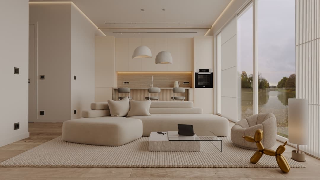 Salon lumineux aux volumes généreux
